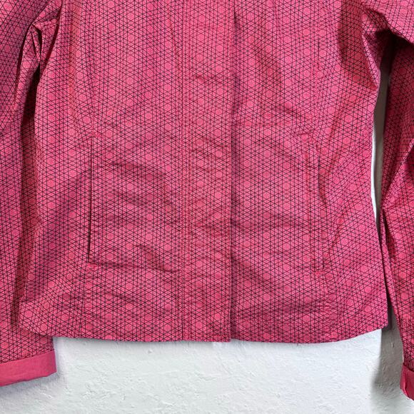 BENCH Jacket Medium BBQ Skiing High Neck Collar Hidden Zip Hood Grid Pattern - Picture 6 of 16